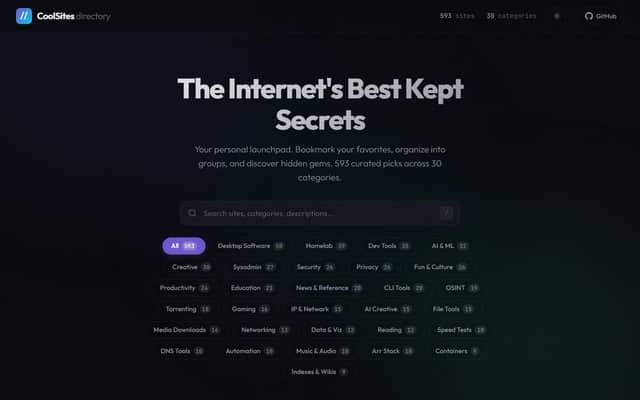 CoolSites screenshot preview
