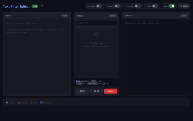 Text-Filter-Editor screenshot preview