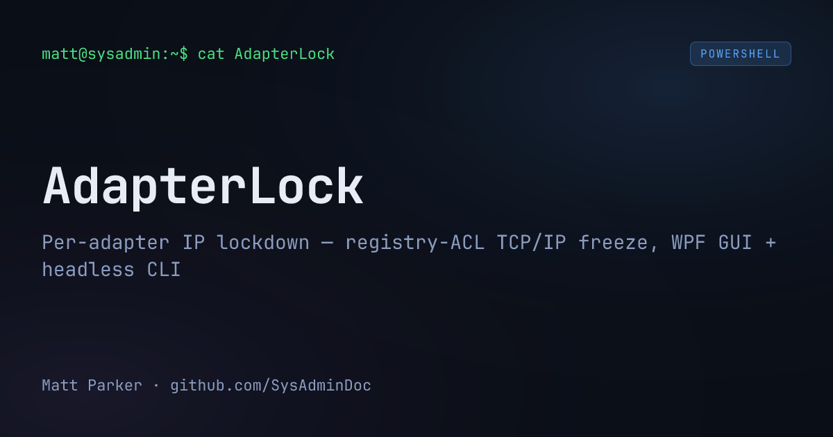 AdapterLock card