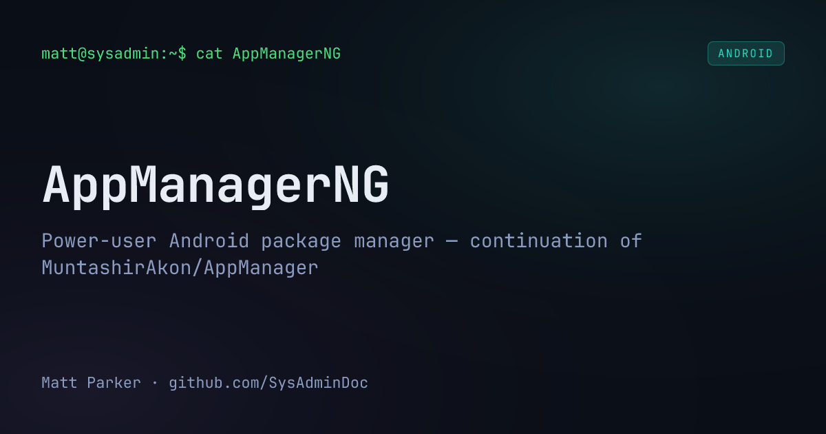 AppManagerNG card