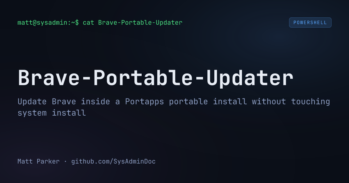Brave-Portable-Updater card