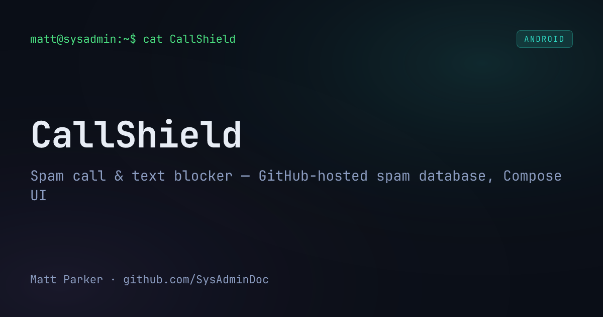 CallShield card