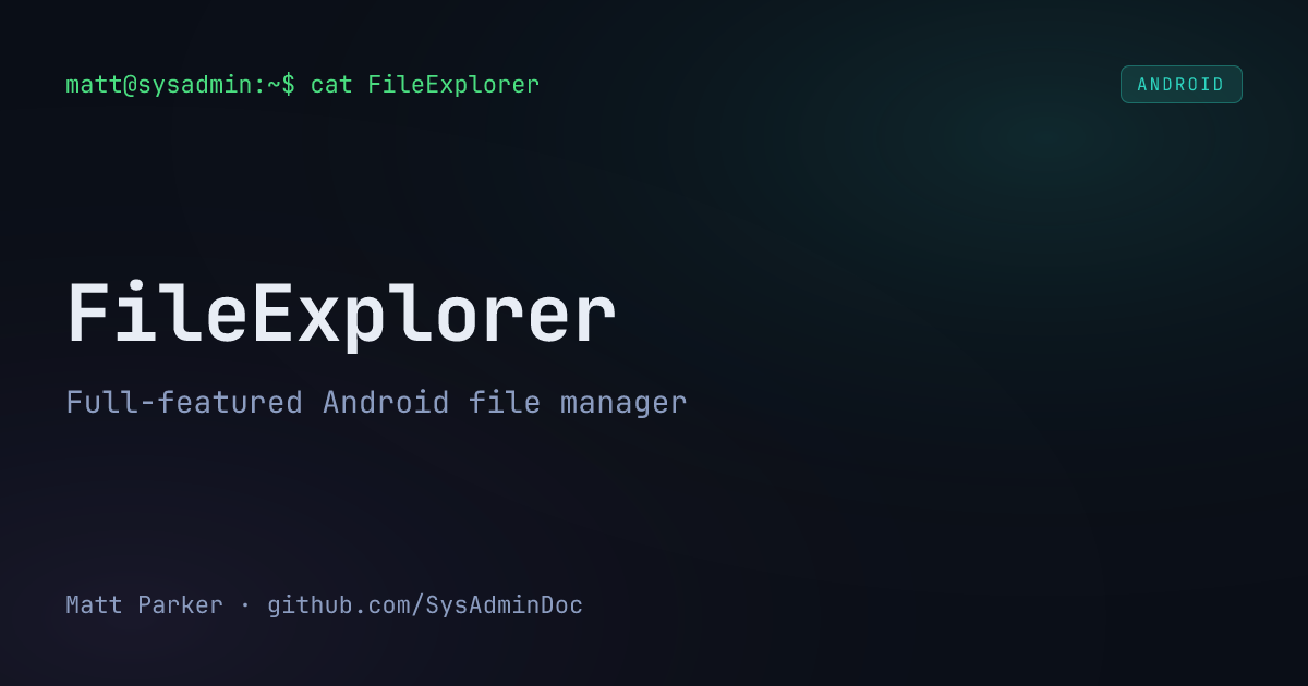 FileExplorer card
