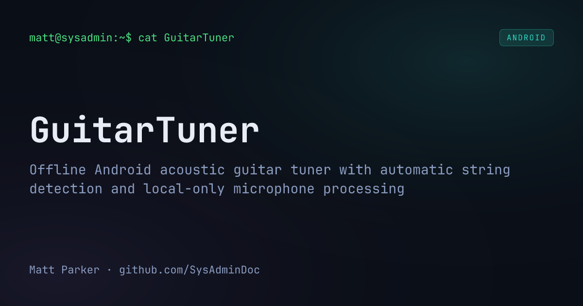 GuitarTuner card