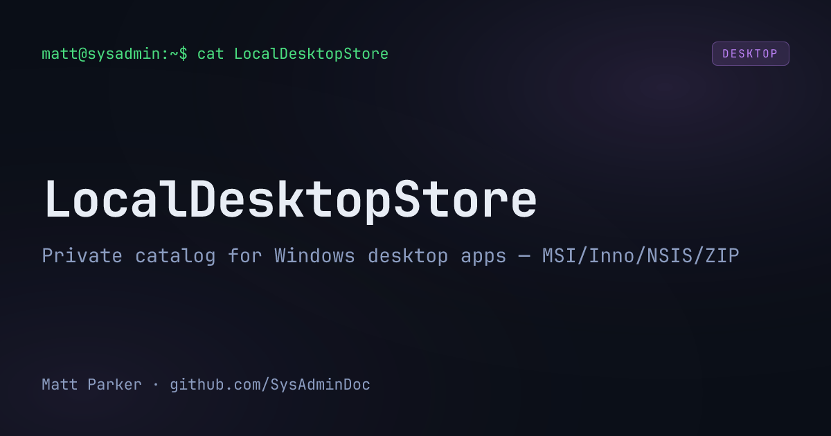 LocalDesktopStore card