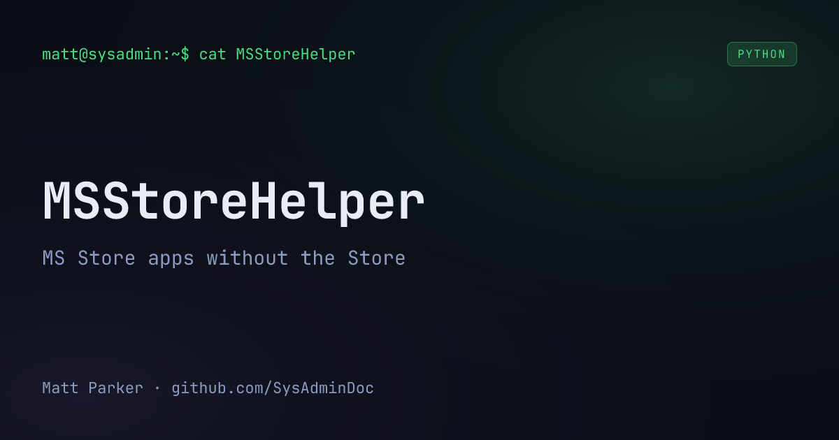 MSStoreHelper card