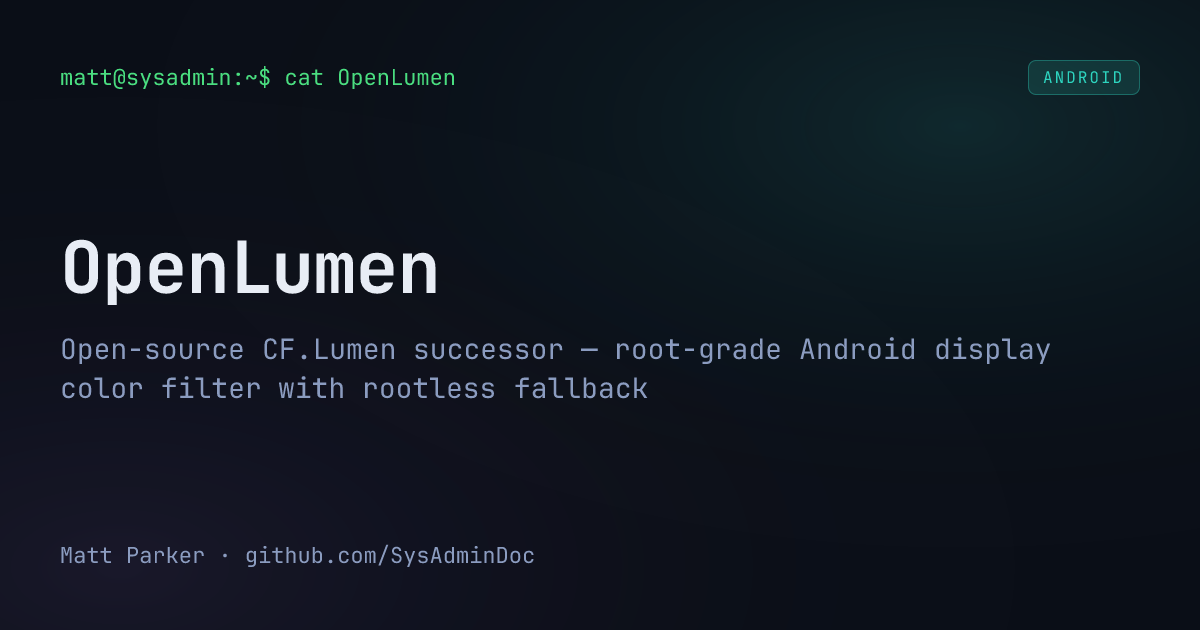 OpenLumen card