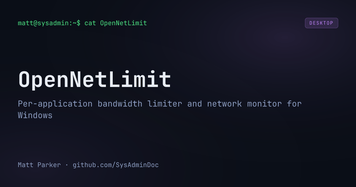 OpenNetLimit card