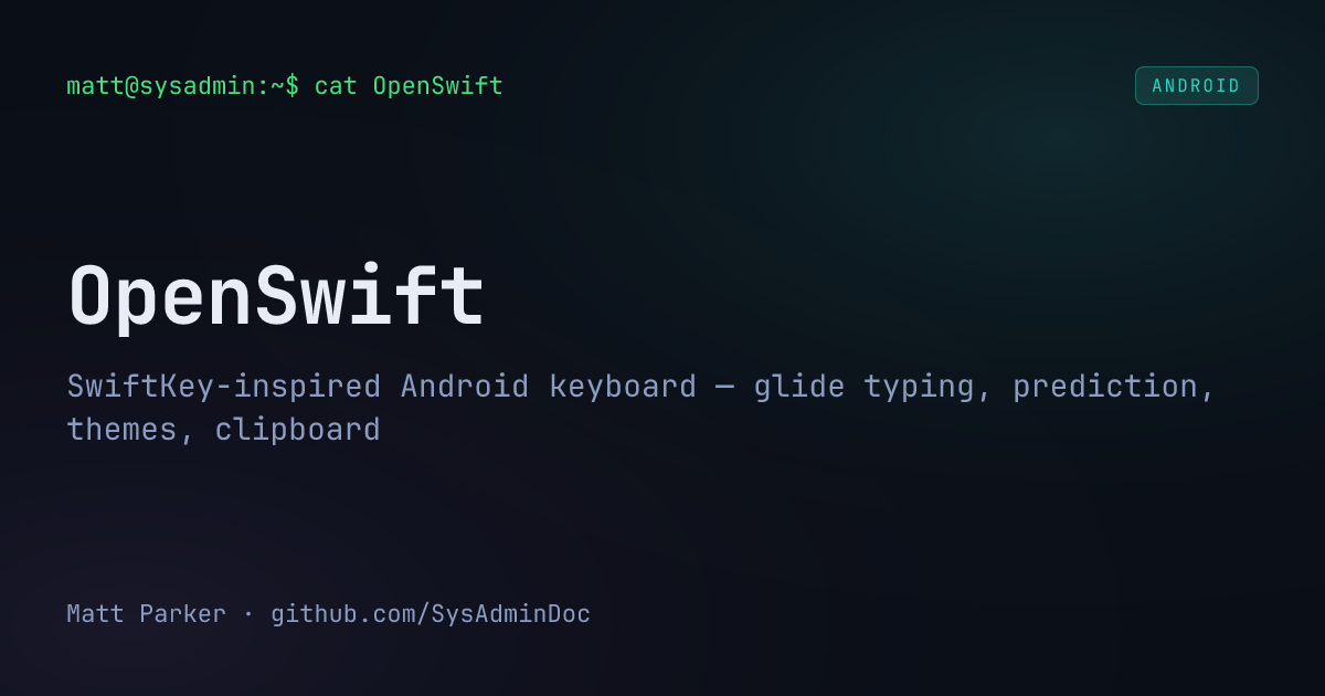 OpenSwift card