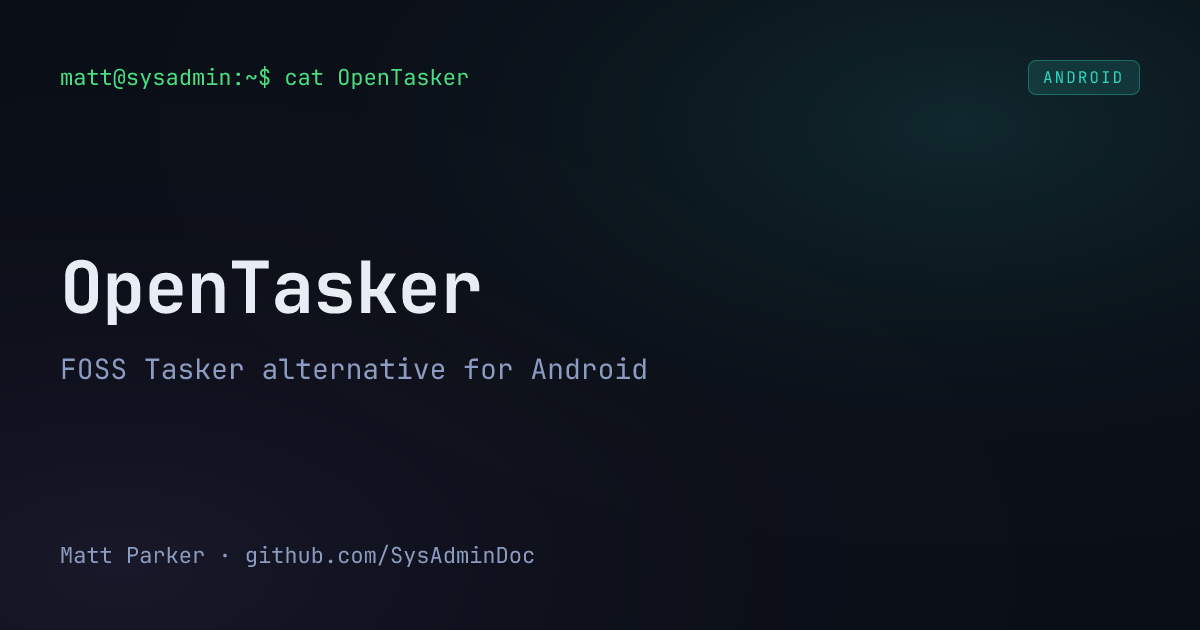 OpenTasker card