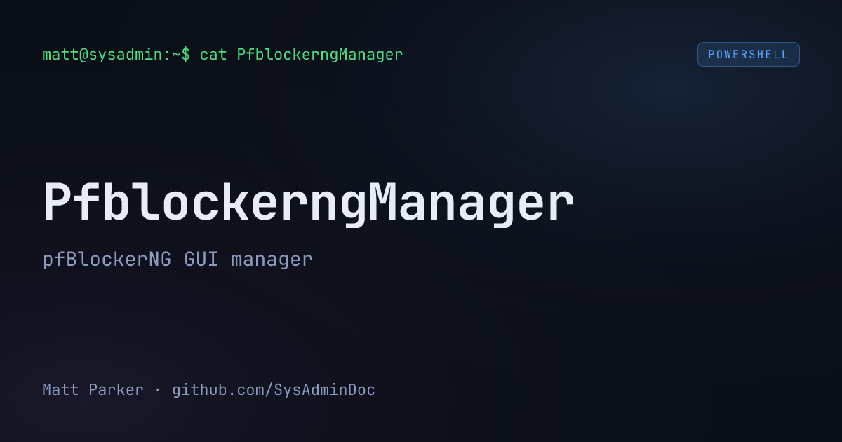 PfblockerngManager card