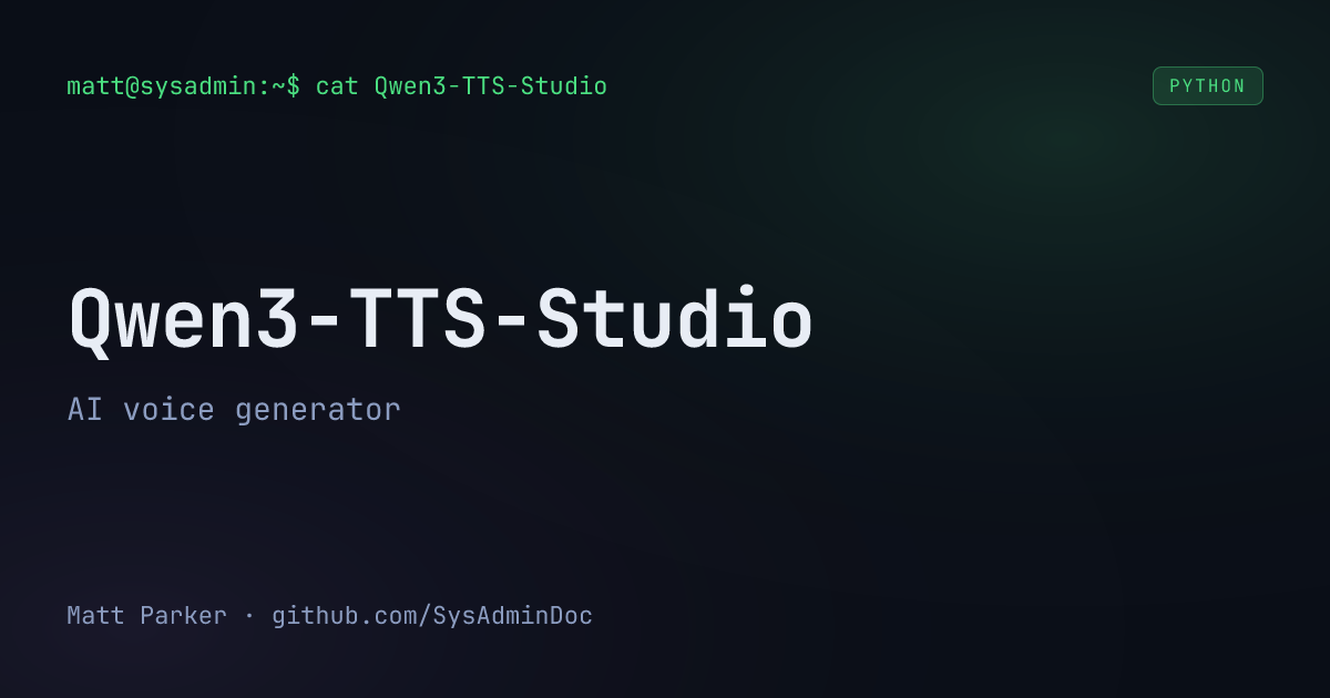 Qwen3-TTS-Studio card