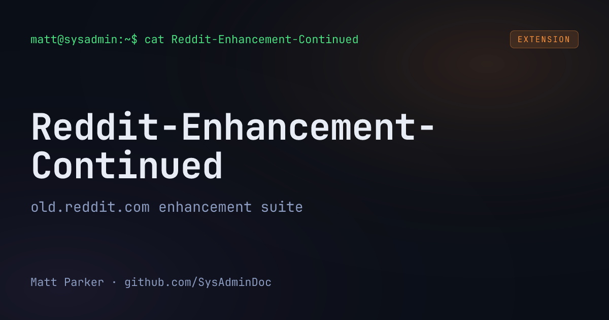 Reddit-Enhancement-Continued card