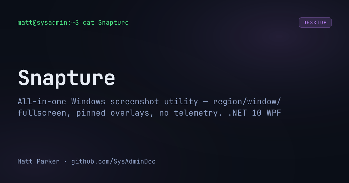 Snapture card