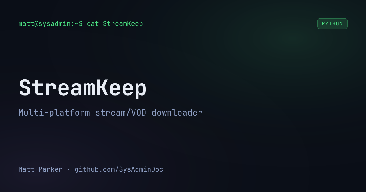 StreamKeep card