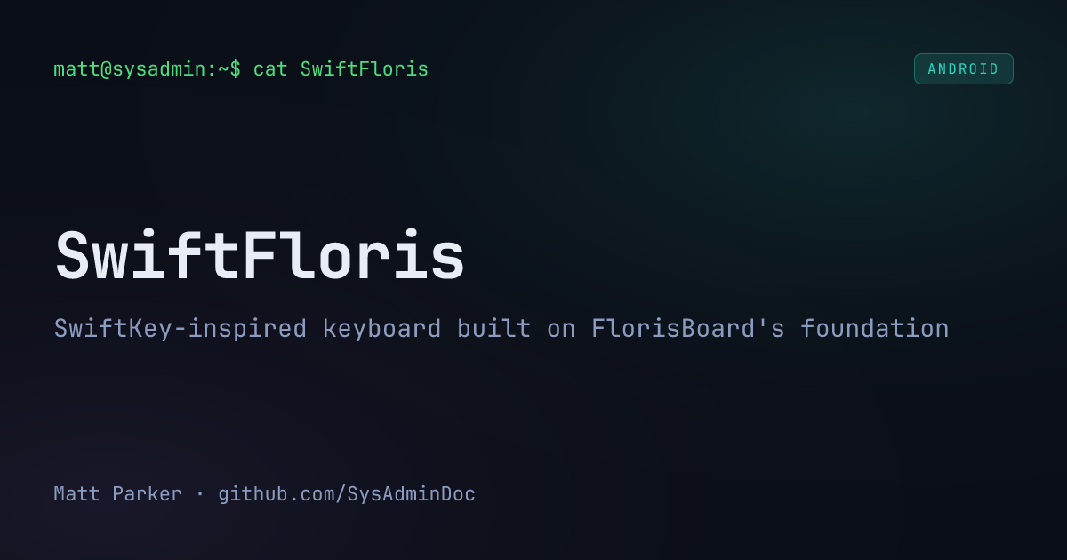 SwiftFloris card