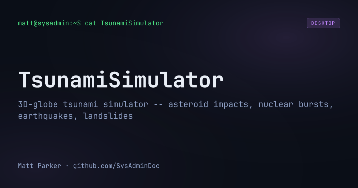 TsunamiSimulator card