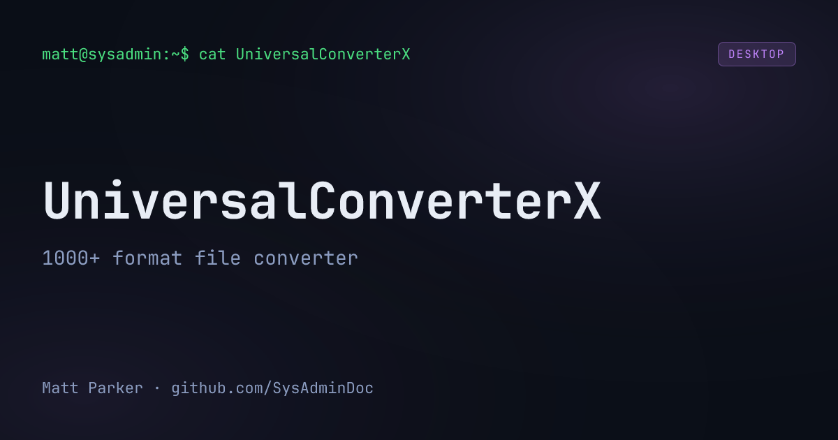 UniversalConverterX card