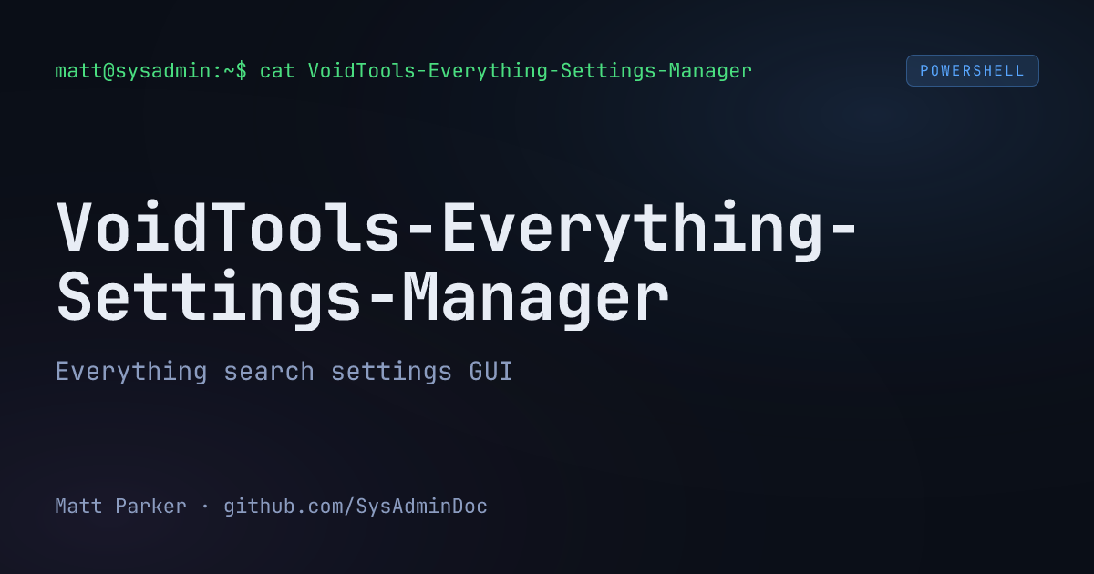 VoidTools-Everything-Settings-Manager card