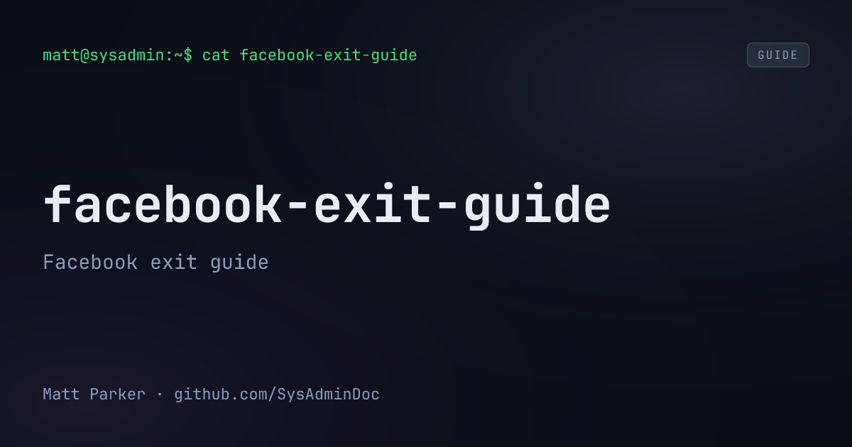 facebook-exit-guide card