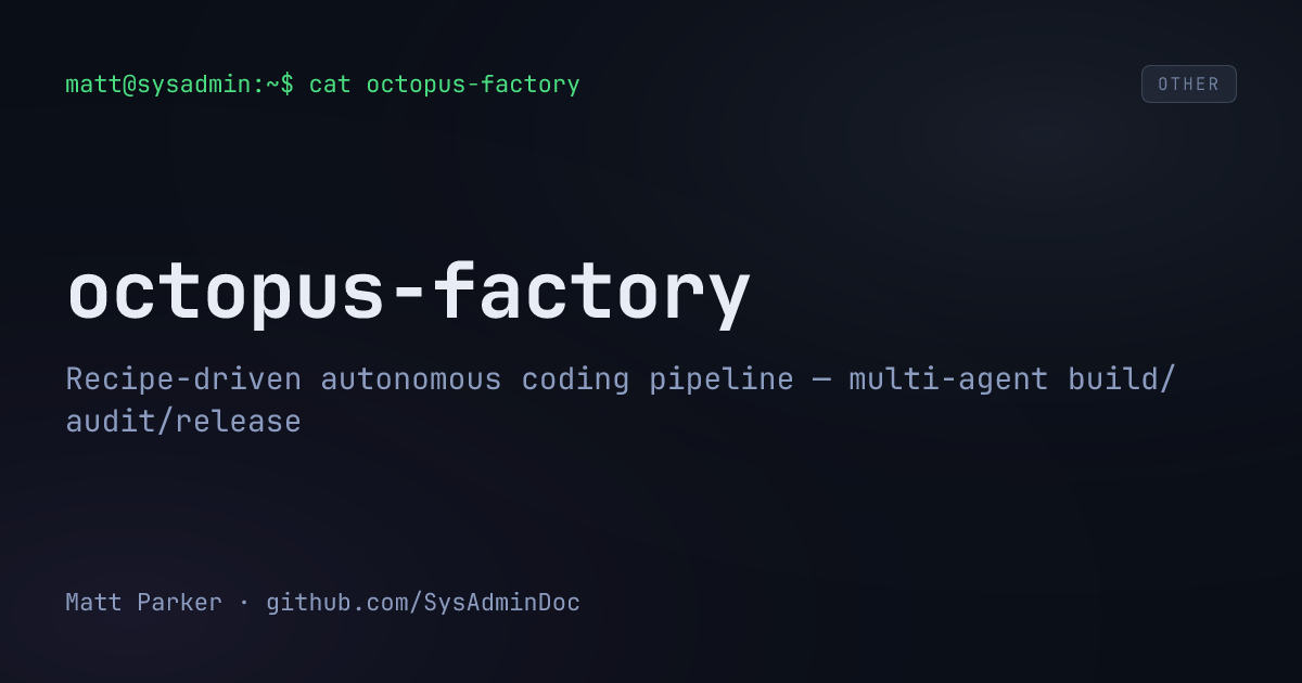 octopus-factory card