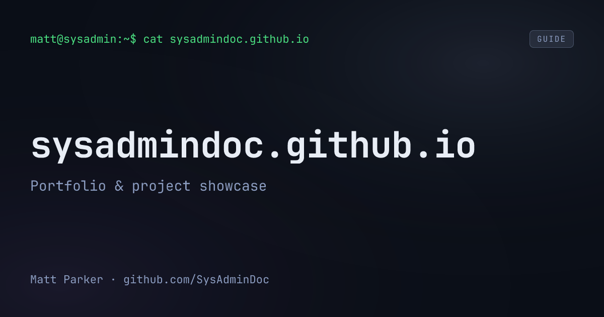 sysadmindoc.github.io card