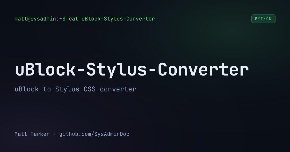uBlock-Stylus-Converter card
